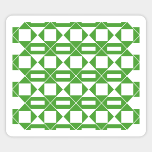 Geometric abstract - green and white. Sticker